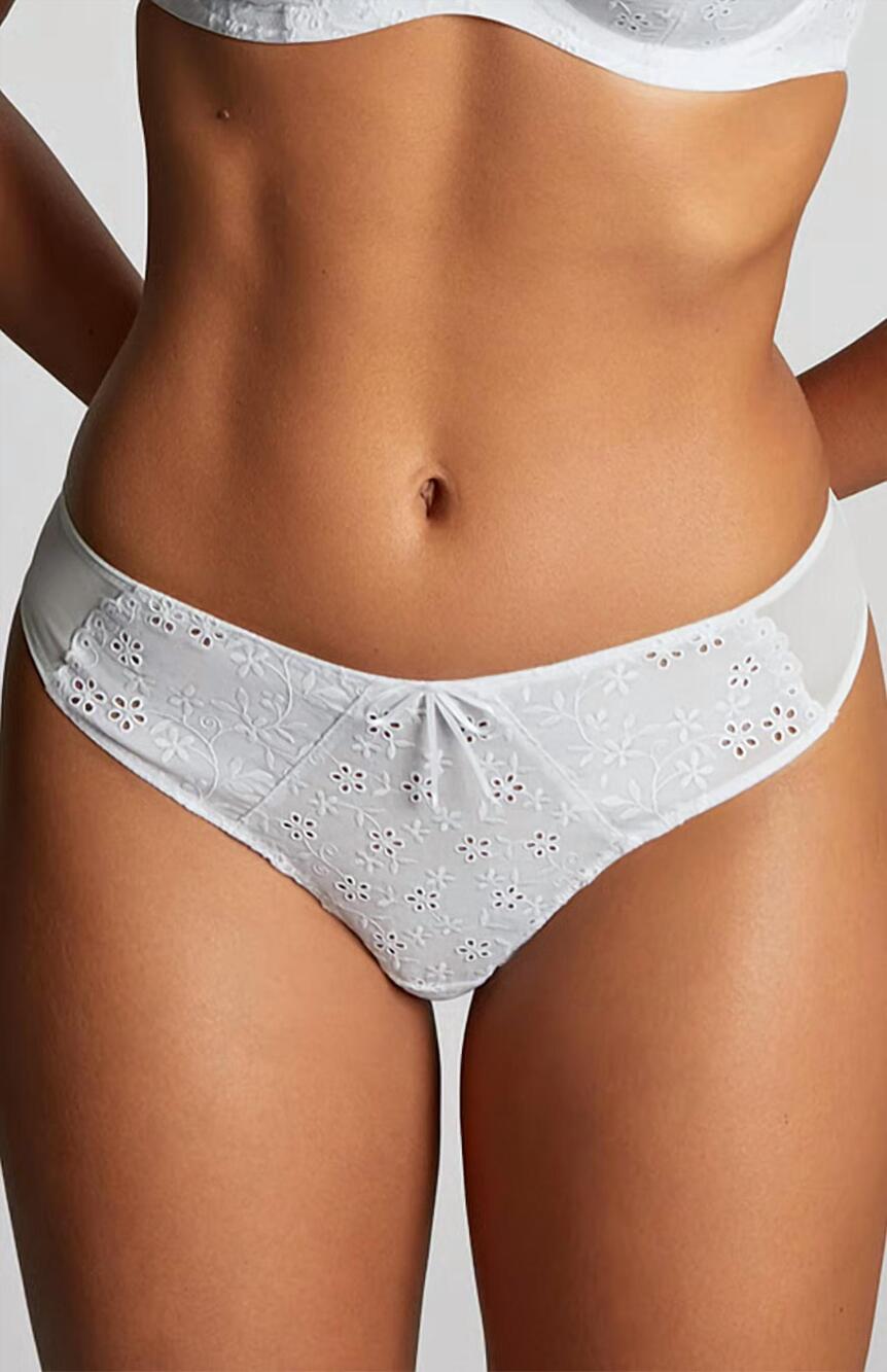 NEW PANACHE charlotte brazilian brief in white eyelet